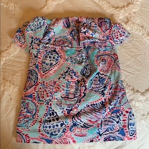 Lily Pulitzer strapless cotton top